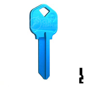 Uncut Aluminum Key Blank | Kwikset KW1 | Blue Residential-Commercial Key JMA USA