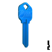 Uncut Aluminum Key Blank | Kwikset KW1 | Blue Residential-Commercial Key JMA USA