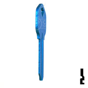 Uncut Aluminum Key Blank | Kwikset KW1 | Blue Residential-Commercial Key JMA USA