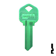 Uncut Aluminum Key Blank | Kwikset KW1 | Green Residential-Commercial Key JMA USA