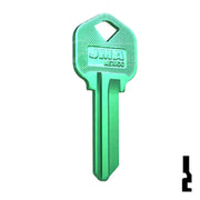 Uncut Aluminum Key Blank | Kwikset KW1 | Green Residential-Commercial Key JMA USA