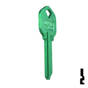 Uncut Aluminum Key Blank | Kwikset KW1 | Green Residential-Commercial Key JMA USA
