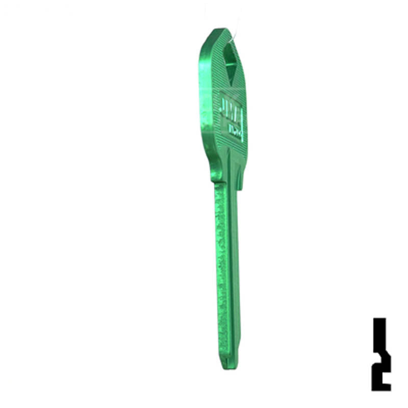 Uncut Aluminum Key Blank | Kwikset KW1 | Green Residential-Commercial Key JMA USA