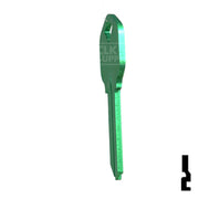 Uncut Aluminum Key Blank | Kwikset KW1 | Green Residential-Commercial Key JMA USA