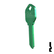 Uncut Aluminum Key Blank | Kwikset KW1 | Green Residential-Commercial Key JMA USA