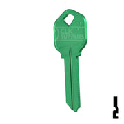 Uncut Aluminum Key Blank | Kwikset KW1 | Green Residential-Commercial Key JMA USA