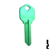 Uncut Aluminum Key Blank | Kwikset KW1 | Green Residential-Commercial Key JMA USA