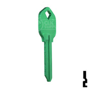 Uncut Aluminum Key Blank | Kwikset KW1 | Green Residential-Commercial Key JMA USA