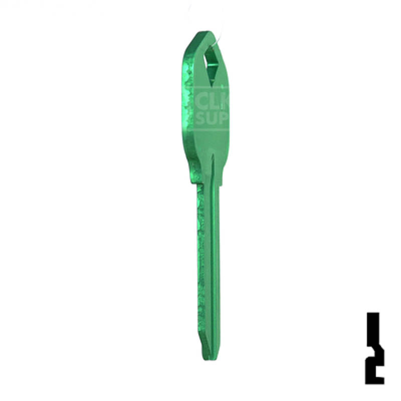 Uncut Aluminum Key Blank | Kwikset KW1 | Green Residential-Commercial Key JMA USA