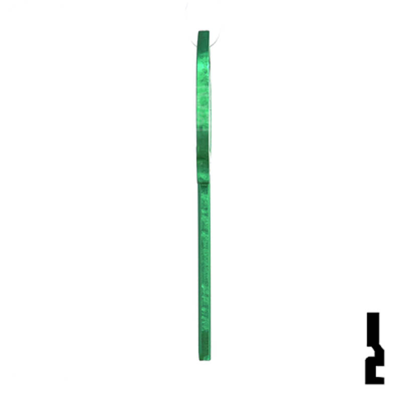 Uncut Aluminum Key Blank | Kwikset KW1 | Green Residential-Commercial Key JMA USA