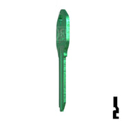 Uncut Aluminum Key Blank | Kwikset KW1 | Green Residential-Commercial Key JMA USA