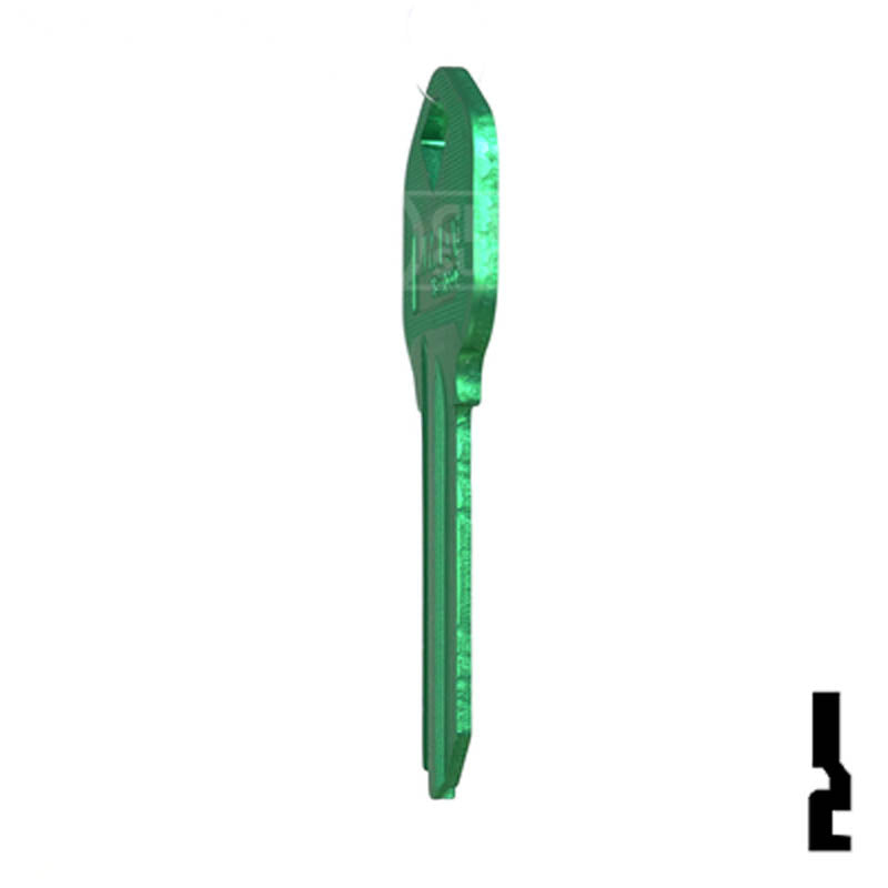 Uncut Aluminum Key Blank | Kwikset KW1 | Green Residential-Commercial Key JMA USA