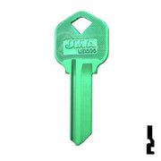 Uncut Aluminum Key Blank | Kwikset KW1 | Green Residential-Commercial Key JMA USA