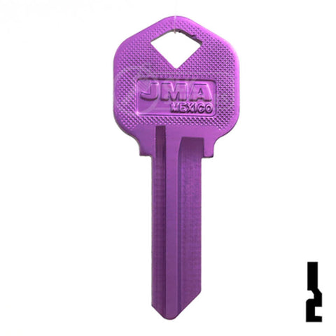 Uncut Aluminum Key Blank | Kwikset KW1 | Lilac