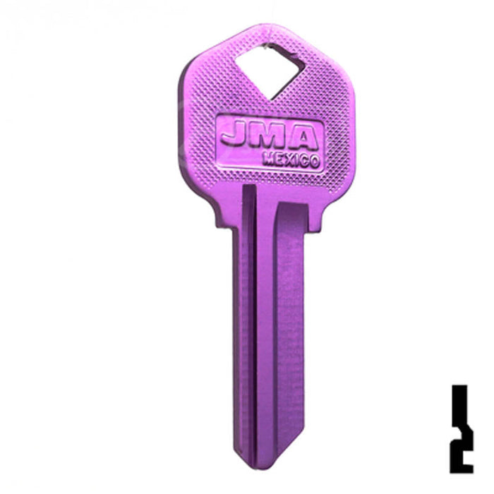 Uncut Aluminum Key Blank | Kwikset KW1 | Lilac Residential-Commercial Key JMA USA