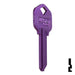 Uncut Aluminum Key Blank | Kwikset KW1 | Lilac Residential-Commercial Key JMA USA