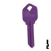 Uncut Aluminum Key Blank | Kwikset KW1 | Lilac Residential-Commercial Key JMA USA