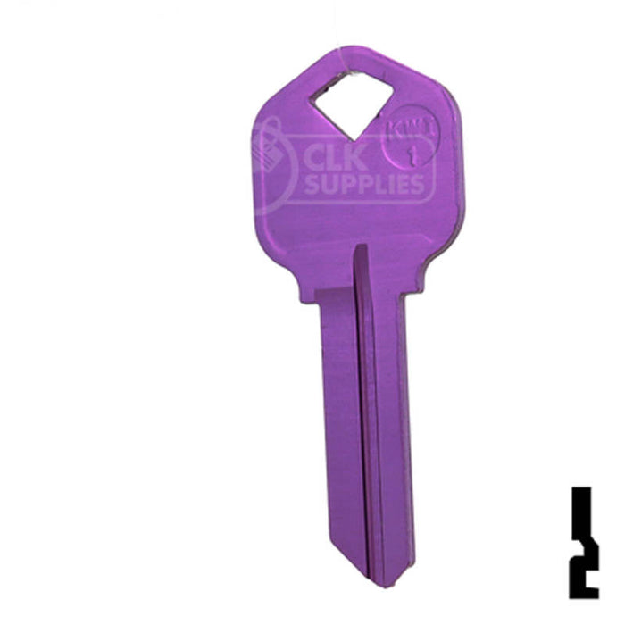 Uncut Aluminum Key Blank | Kwikset KW1 | Lilac Residential-Commercial Key JMA USA