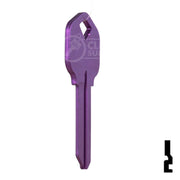 Uncut Aluminum Key Blank | Kwikset KW1 | Lilac Residential-Commercial Key JMA USA