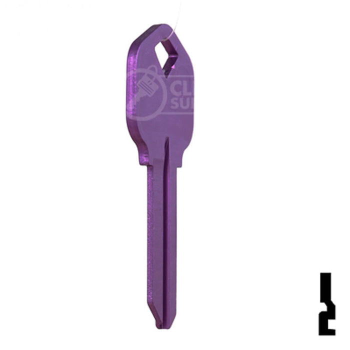 Uncut Aluminum Key Blank | Kwikset KW1 | Lilac Residential-Commercial Key JMA USA