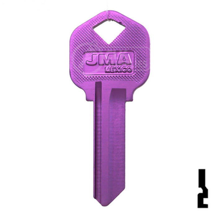 Uncut Aluminum Key Blank | Kwikset KW1 | Lilac Residential-Commercial Key JMA USA