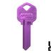 Uncut Aluminum Key Blank | Kwikset KW1 | Lilac Residential-Commercial Key JMA USA