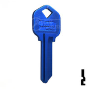 Uncut Aluminum Key Blank | Kwikset KW1 | Navy Blue Residential-Commercial Key JMA USA