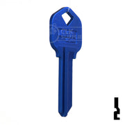 Uncut Aluminum Key Blank | Kwikset KW1 | Navy Blue Residential-Commercial Key JMA USA