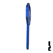 Uncut Aluminum Key Blank | Kwikset KW1 | Navy Blue Residential-Commercial Key JMA USA