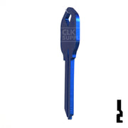 Uncut Aluminum Key Blank | Kwikset KW1 | Navy Blue Residential-Commercial Key JMA USA