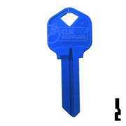 Uncut Aluminum Key Blank | Kwikset KW1 | Navy Blue Residential-Commercial Key JMA USA
