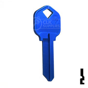 Uncut Aluminum Key Blank | Kwikset KW1 | Navy Blue Residential-Commercial Key JMA USA