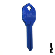 Uncut Aluminum Key Blank | Kwikset KW1 | Navy Blue Residential-Commercial Key JMA USA