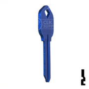 Uncut Aluminum Key Blank | Kwikset KW1 | Navy Blue Residential-Commercial Key JMA USA