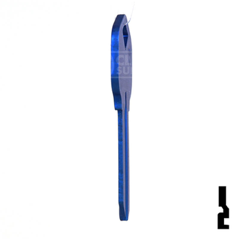 Uncut Aluminum Key Blank | Kwikset KW1 | Navy Blue Residential-Commercial Key JMA USA