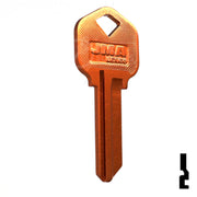 Uncut Aluminum Key Blank | Kwikset KW1 | Orange Residential-Commercial Key JMA USA