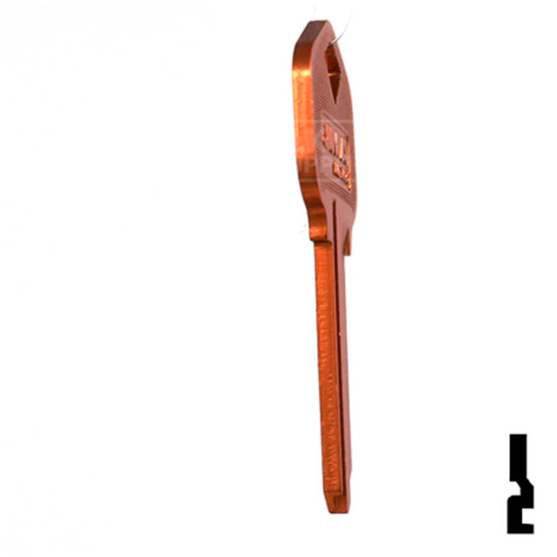 Uncut Aluminum Key Blank | Kwikset KW1 | Orange Residential-Commercial Key JMA USA