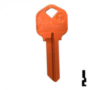 Uncut Aluminum Key Blank | Kwikset KW1 | Orange Residential-Commercial Key JMA USA