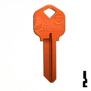 Uncut Aluminum Key Blank | Kwikset KW1 | Orange Residential-Commercial Key JMA USA
