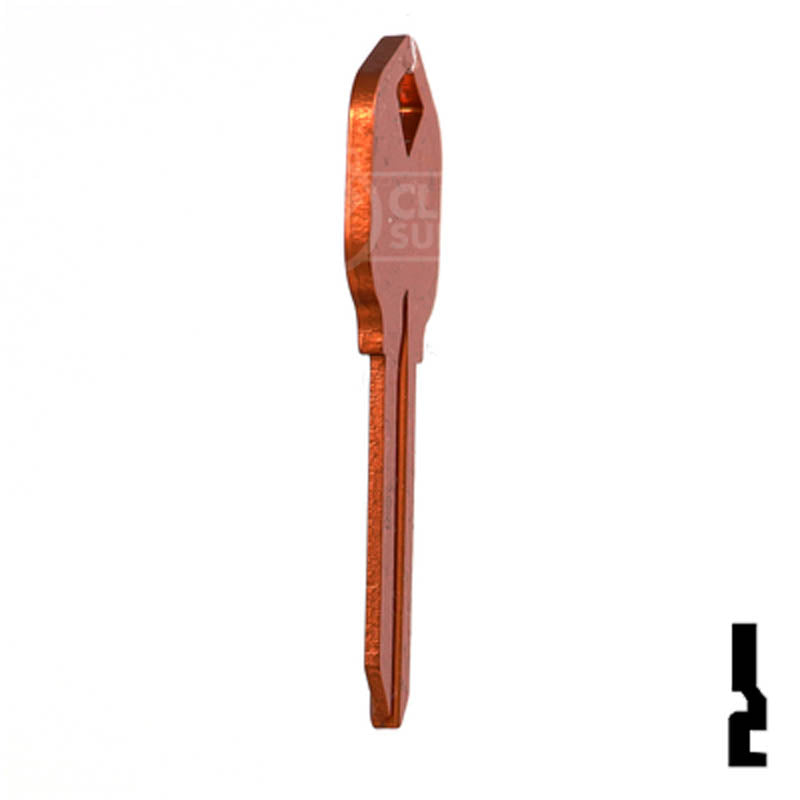 Uncut Aluminum Key Blank | Kwikset KW1 | Orange Residential-Commercial Key JMA USA