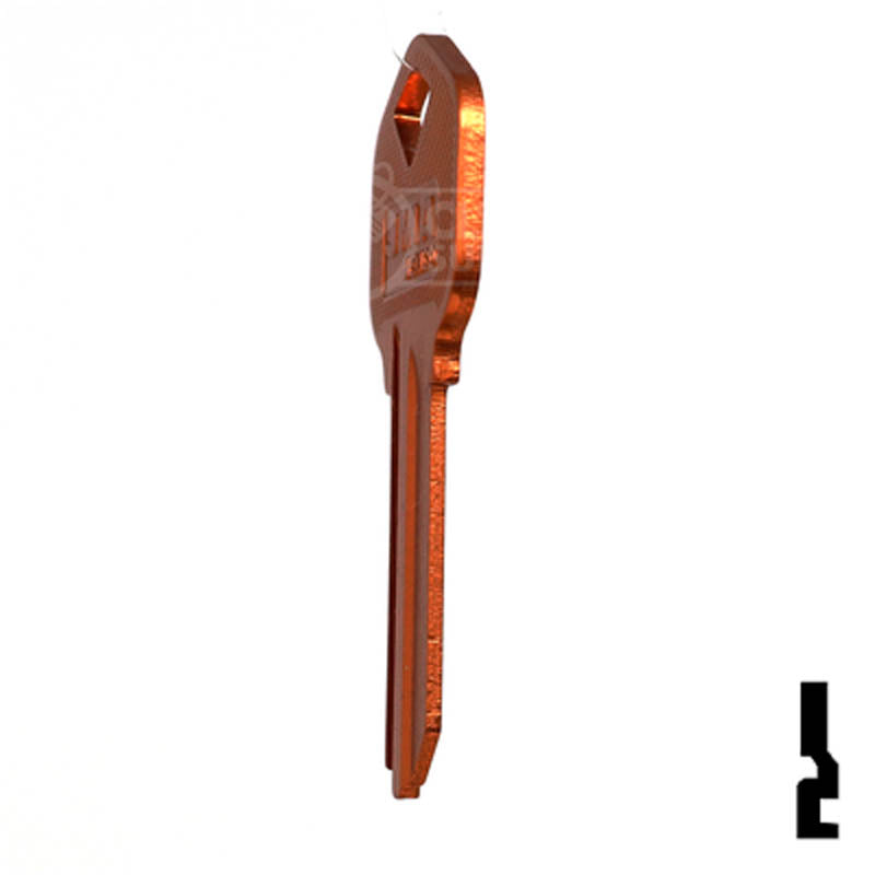 Uncut Aluminum Key Blank | Kwikset KW1 | Orange Residential-Commercial Key JMA USA