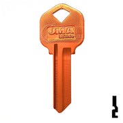 Uncut Aluminum Key Blank | Kwikset KW1 | Orange Residential-Commercial Key JMA USA