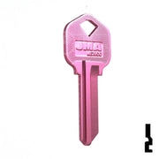 Uncut Aluminum Key Blank | Kwikset KW1 | Pink Residential-Commercial Key JMA USA