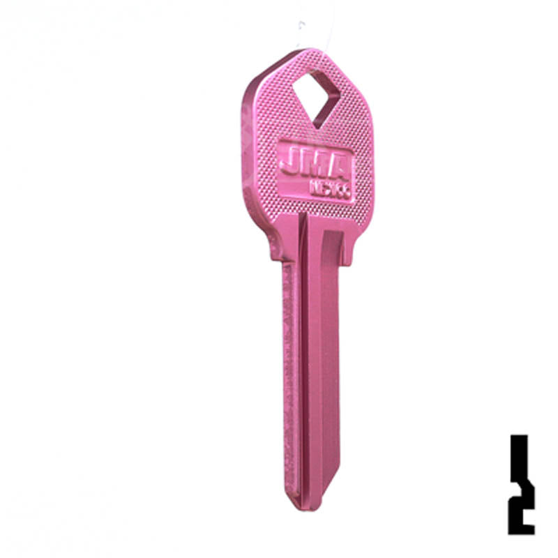 Uncut Aluminum Key Blank | Kwikset KW1 | Pink Residential-Commercial Key JMA USA