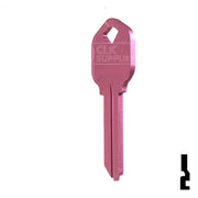 Uncut Aluminum Key Blank | Kwikset KW1 | Pink Residential-Commercial Key JMA USA