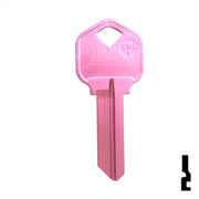 Uncut Aluminum Key Blank | Kwikset KW1 | Pink Residential-Commercial Key JMA USA
