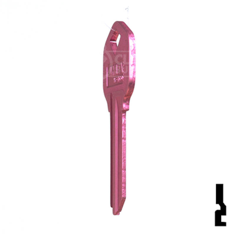 Uncut Aluminum Key Blank | Kwikset KW1 | Pink Residential-Commercial Key JMA USA