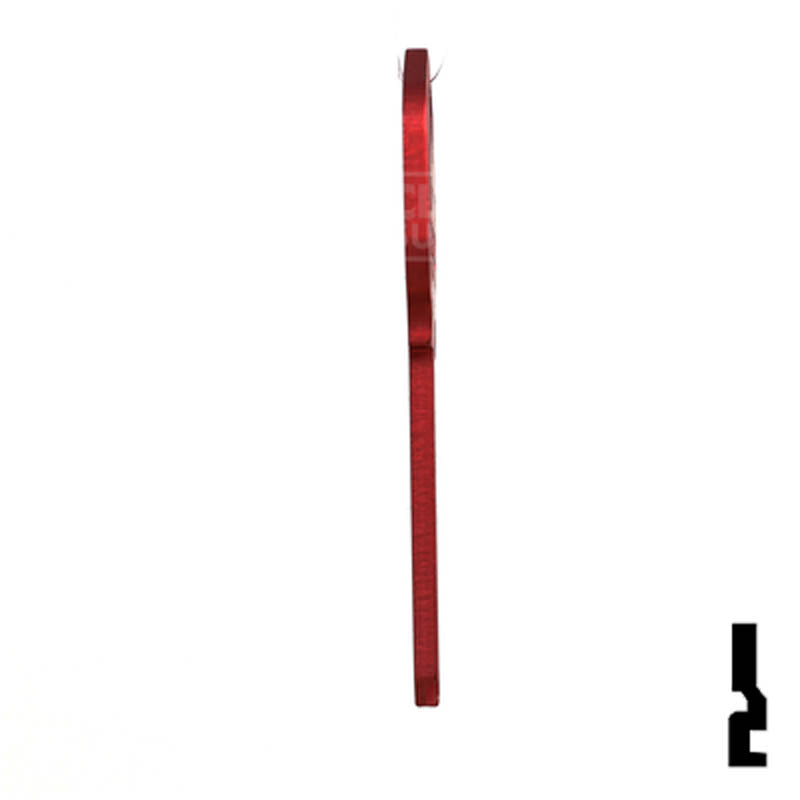 Uncut Aluminum Key Blank | Kwikset KW1 | Red Residential-Commercial Key JMA USA