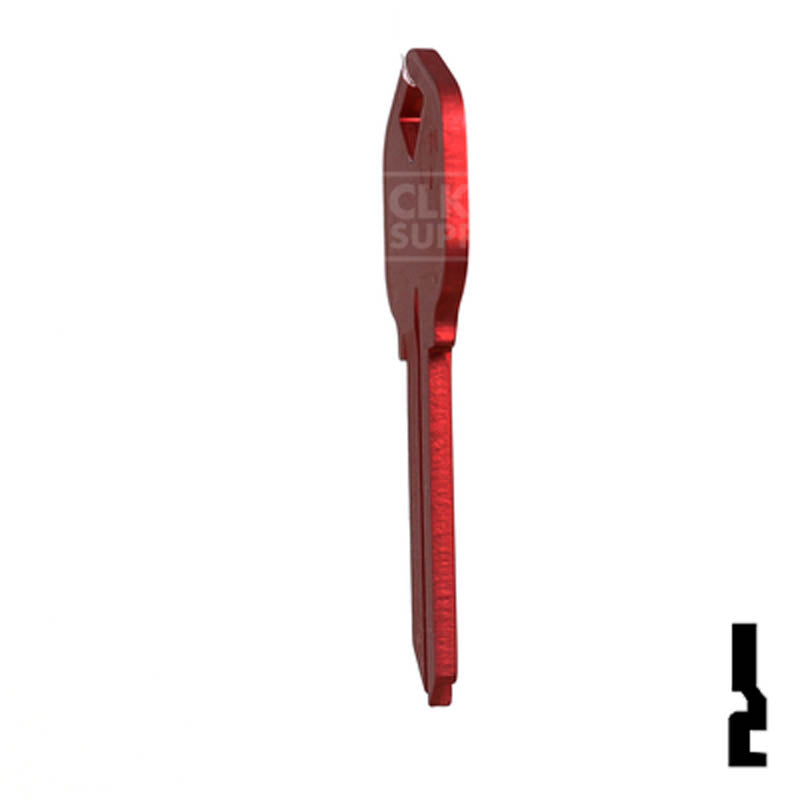 Uncut Aluminum Key Blank | Kwikset KW1 | Red Residential-Commercial Key JMA USA