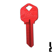 Uncut Aluminum Key Blank | Kwikset KW1 | Red Residential-Commercial Key JMA USA